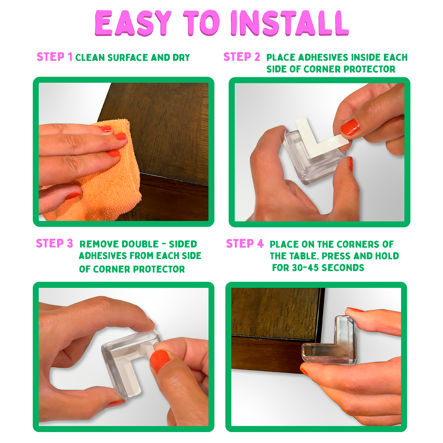 Transparent Corner Protector for Baby Safety - 12-Pack Edge Protectors, Furniture Corner Guards & Table Edge Covers - BPA-Free, Soft L-Shape Design for Baby Proofing Corners